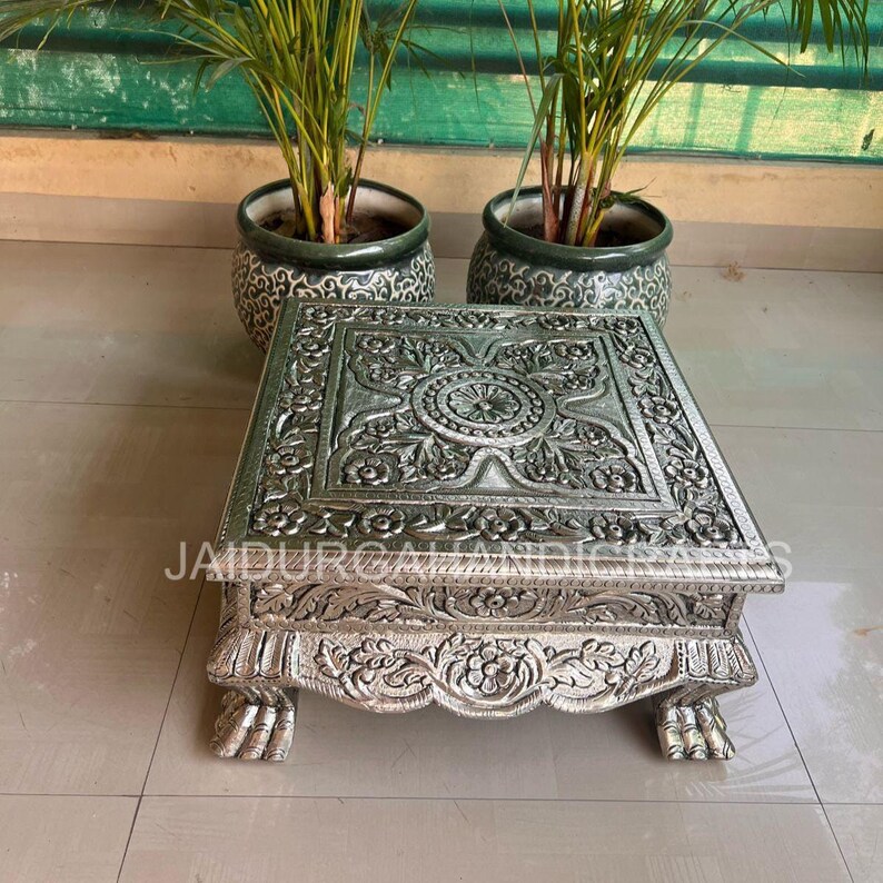 Engraved Pooja Pedestal