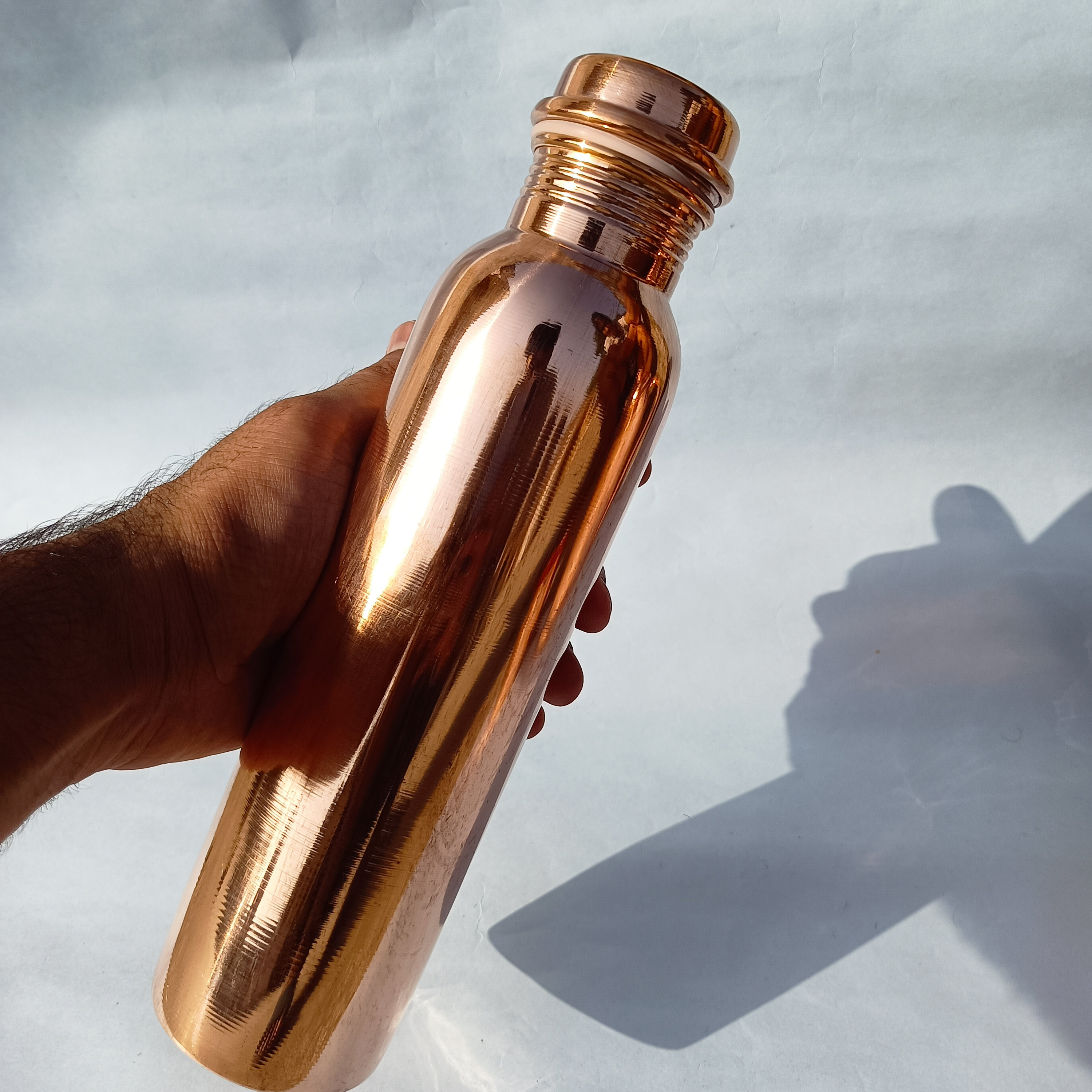 手作りの100%純銅ボトル | プレーン銅ボトル | アーユルヴェーダの健康