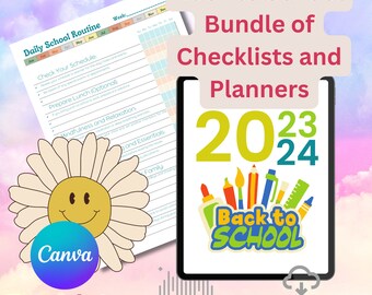 School Sporty Fall Bundle: Backpack Checklist, Daily Routine Checklist ...