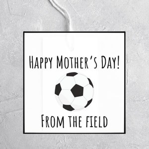 Etiqueta Para Regalo Día del Juego del Día de la Madre de Fútbol