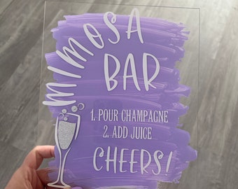 Mimosa Bar Acrylic Sign