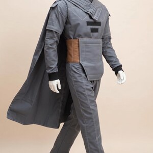Mandalorian Star Wars Bounty Hunter flygdräktsset – 3-delad cosplaydräkt med taktisk väst. bild 10