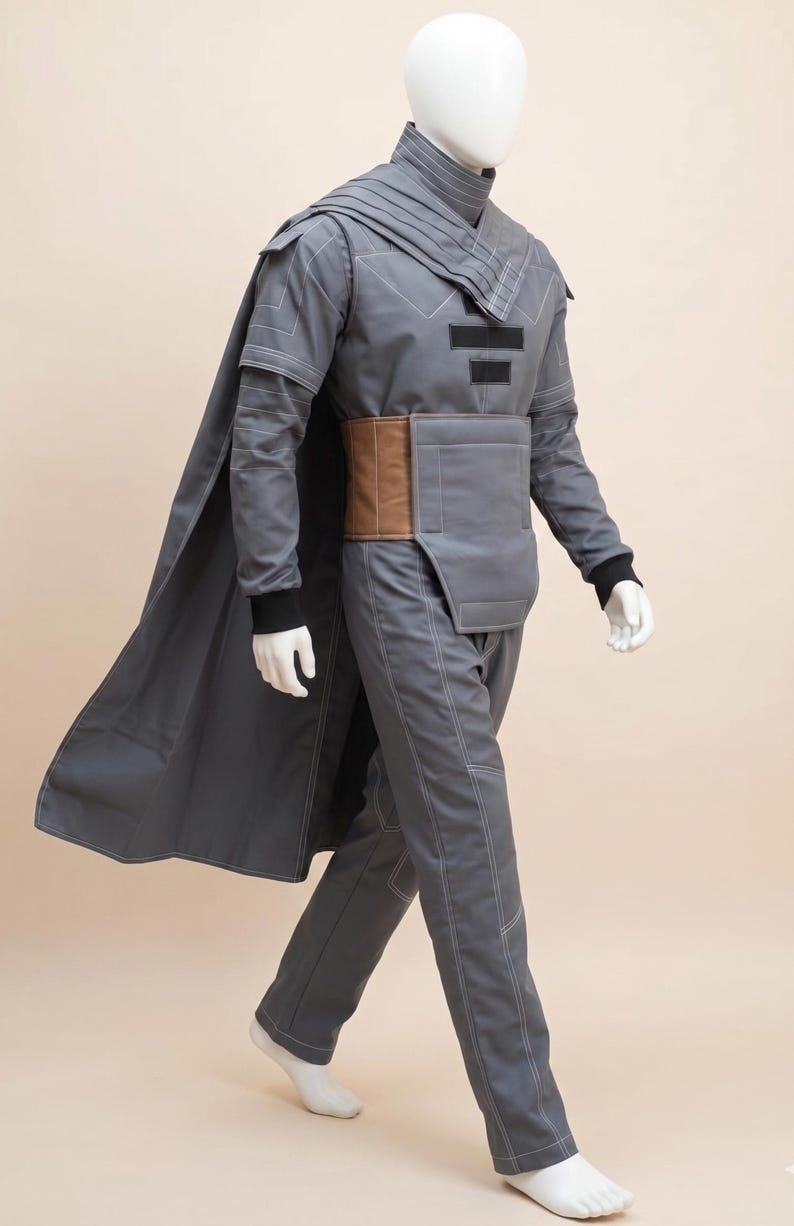 Mandalorian Star Wars Bounty Hunter flygdräktsset – 3-delad cosplaydräkt med taktisk väst. bild 10