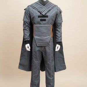 Mandalorian Star Wars Bounty Hunter flygdräktsset – 3-delad cosplaydräkt med taktisk väst. bild 4