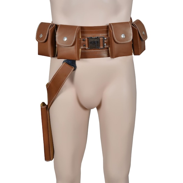 Cinturones de cuero para cosplay de Starwars Mandalorian con funda Bo Katan