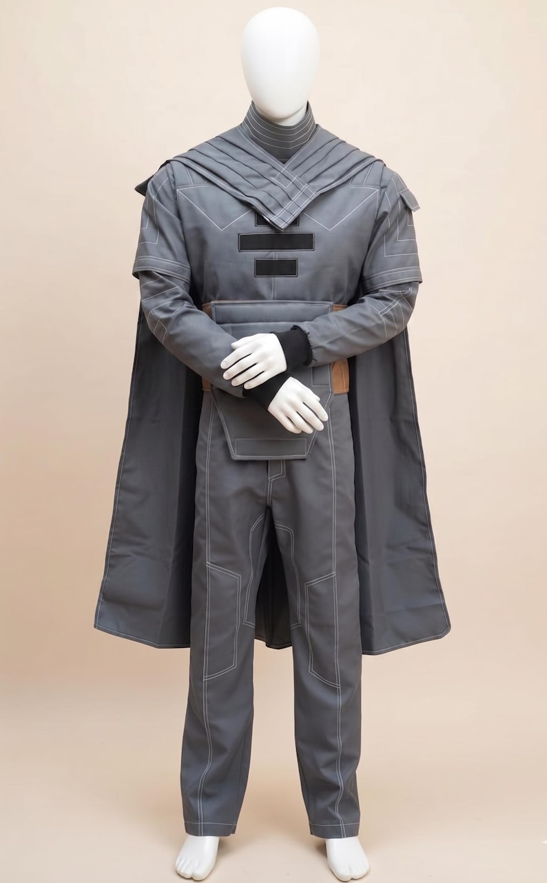 Mandalorian Star Wars Bounty Hunter flygdräktsset – 3-delad cosplaydräkt med taktisk väst. bild 8