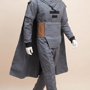 Mandalorian Star Wars Bounty Hunter flygdräktsset – 3-delad cosplaydräkt med taktisk väst. bild 9