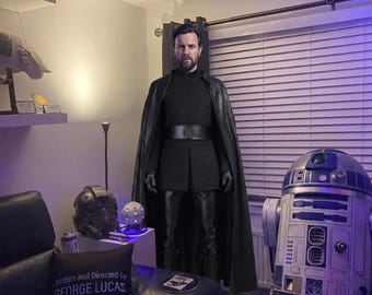 Déguisement Kylo Ren, tenue cosplay, robe de guerrier Sith galactique, ensemble tunique noire prête pour les conventions