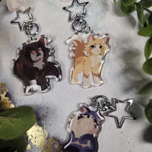 Bristlefrost, Rootspring, Shadowsight Epoxy Keychain | Warrior Cat Epoxy Keychain | Warrior Cats