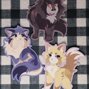 Bristlefrost, Rootspring, Shadowsight Vinyl Sticker | Warrior Cat Vinyl Sticker | Warrior Cats