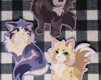 Bristlefrost, Rootspring, Shadowsight Vinyl Sticker | Warrior Cat Vinyl Sticker | Warrior Cats