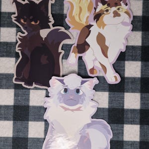 Nightheart, Sunbeam, Frostdawn Vinyl Stickers | Warrior Cat Vinyl Sticker | Warrior Cats
