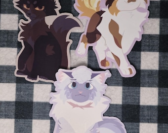 Nightheart, Sunbeam, Frostdawn Vinyl Stickers | Warrior Cat Vinyl Sticker | Warrior Cats