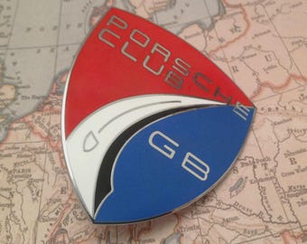 Emblema distintivo griglia auto Porsche Owners Club GB 911 924 928 944 Boxster 968 Cayenne