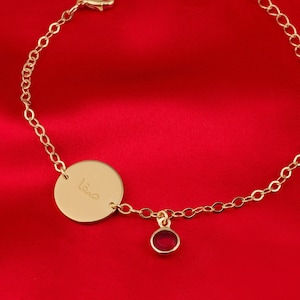 Engraved Farsi Name Bracelet or Anklet, Birthstone Farsi Name Bracelet, Farsi Name Bracelet, Personalized Farsi Name Anklet