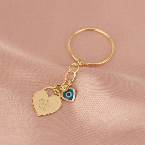 Personalized Korean Name Keychain, Customized Korean Keyring with Birthstone, Korean Name On A KeyChain, Customized Korean Name