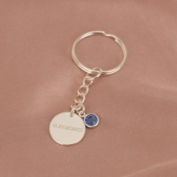 Customized Roman Numerals Keychain Roman Number Keychain Custom Roman Number Keychain Customized Keychain Anniversary Gift Gift for Him Etsy UK