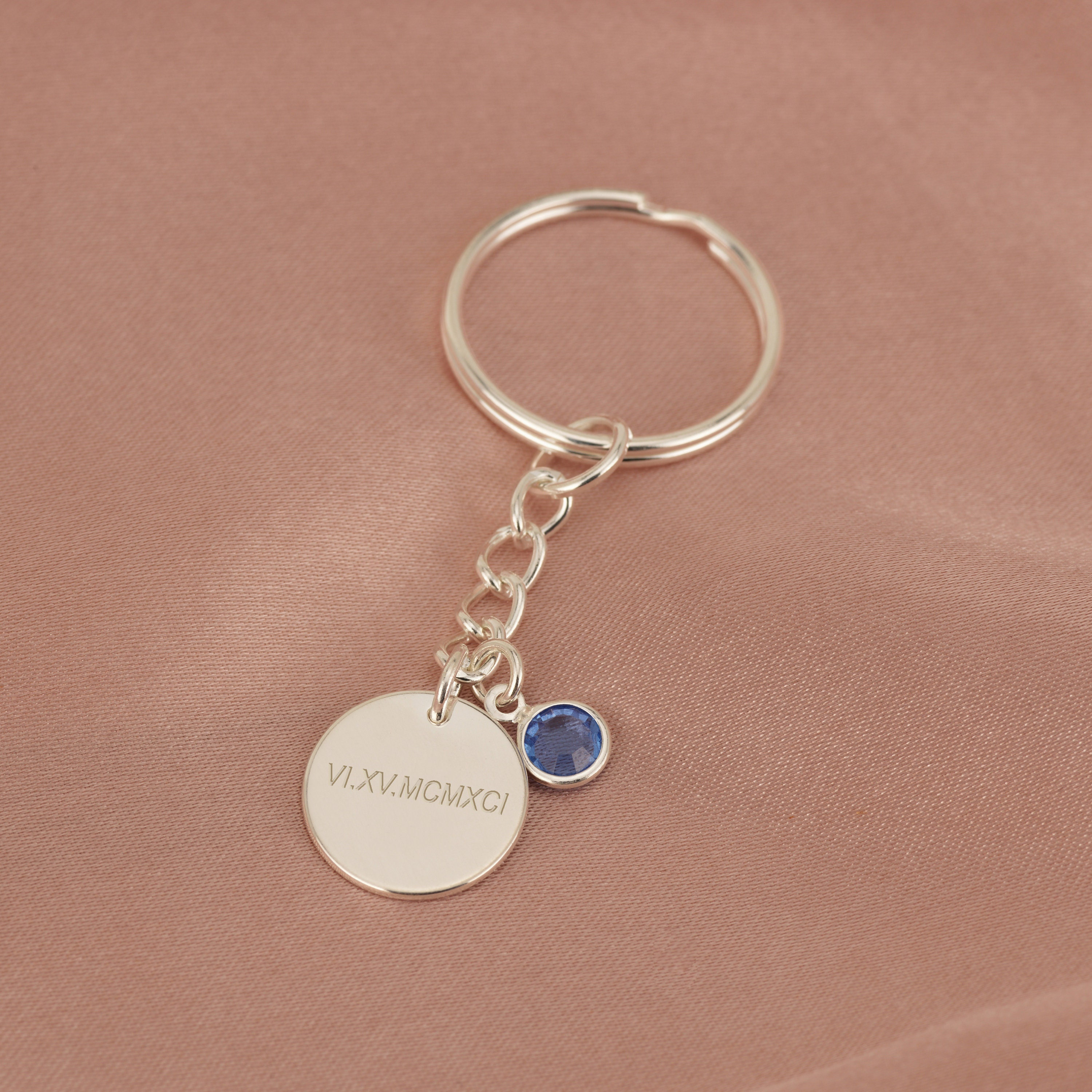 Customized Roman Numerals Keychain, Roman Number Keychain, Custom Roman ...