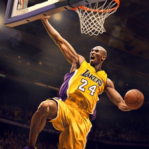 Download Kobe Bryant performing an iconic dunk Wallpaper