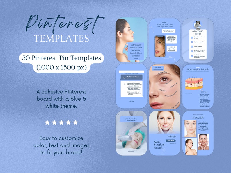 hifu pinterest canva template