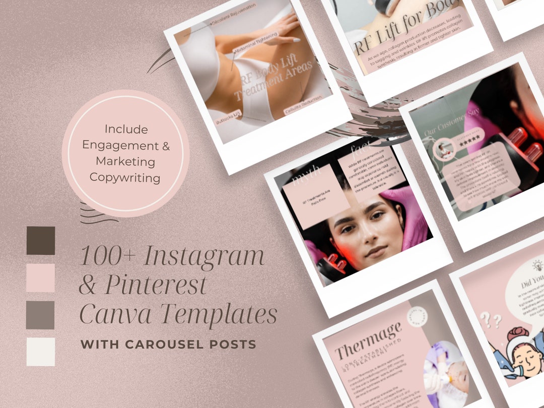 RF LIFT Beige & Pink Instagram Feed+pinterest Pin Education+marketing ...