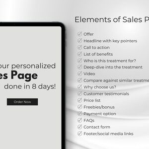 skin tightening custom sales page