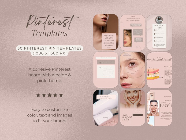 hifu pinterest canva template