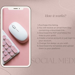 beige pink social media post download