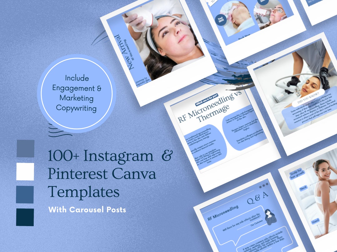 RF MICRONEEDLING Blue & White Instagram Feed+pinterest Pin Education ...