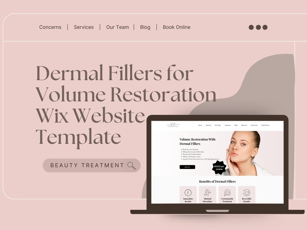 Dermal Fillers for Volume Restoration Wix Website Design Template ...