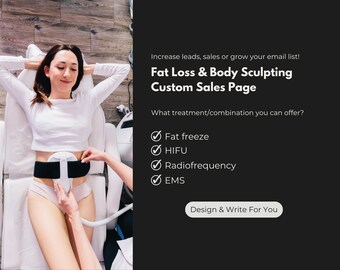 Ontwerp + schrijf voor u een verkooppagina voor vetverlies + bodysculpting- en toningbehandelingen (esthetische kliniek/medische spa)