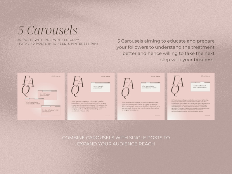 hifu carousels post canva