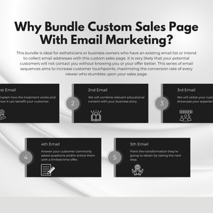 email design & writing with sales page service