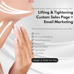 face lift & tightening sales page email marketing