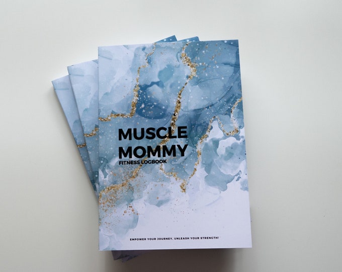 Muscle Mommy Fitness Journal Blue