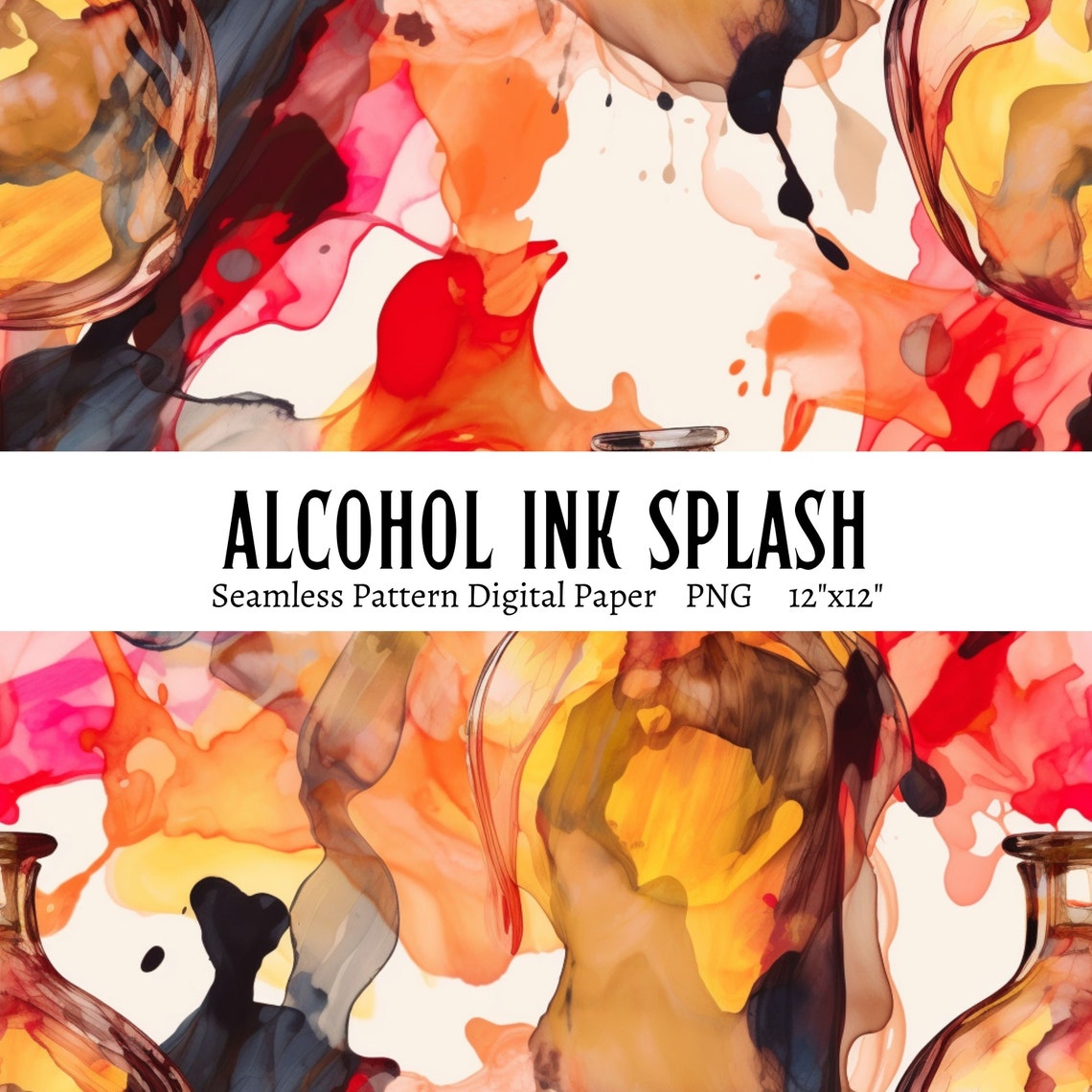 Alcohol Ink Splashes Alcohol Ink Splash Digital Paper, Ink Splash Patterns Bundle, Colour ...