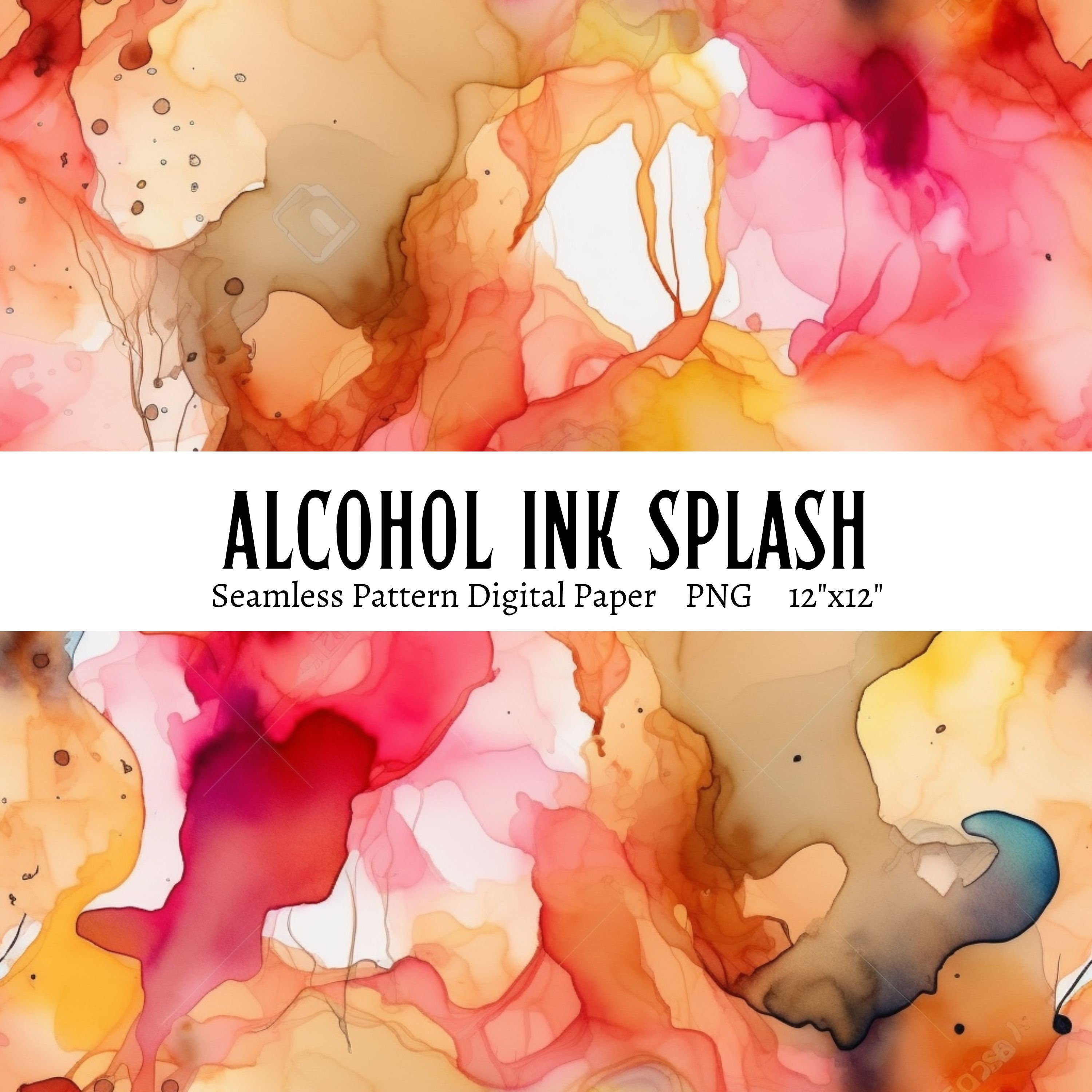 Alcohol Ink Splashes Alcohol Ink Splash Digital Paper, Ink Splash Patterns Bundle, Colour ...