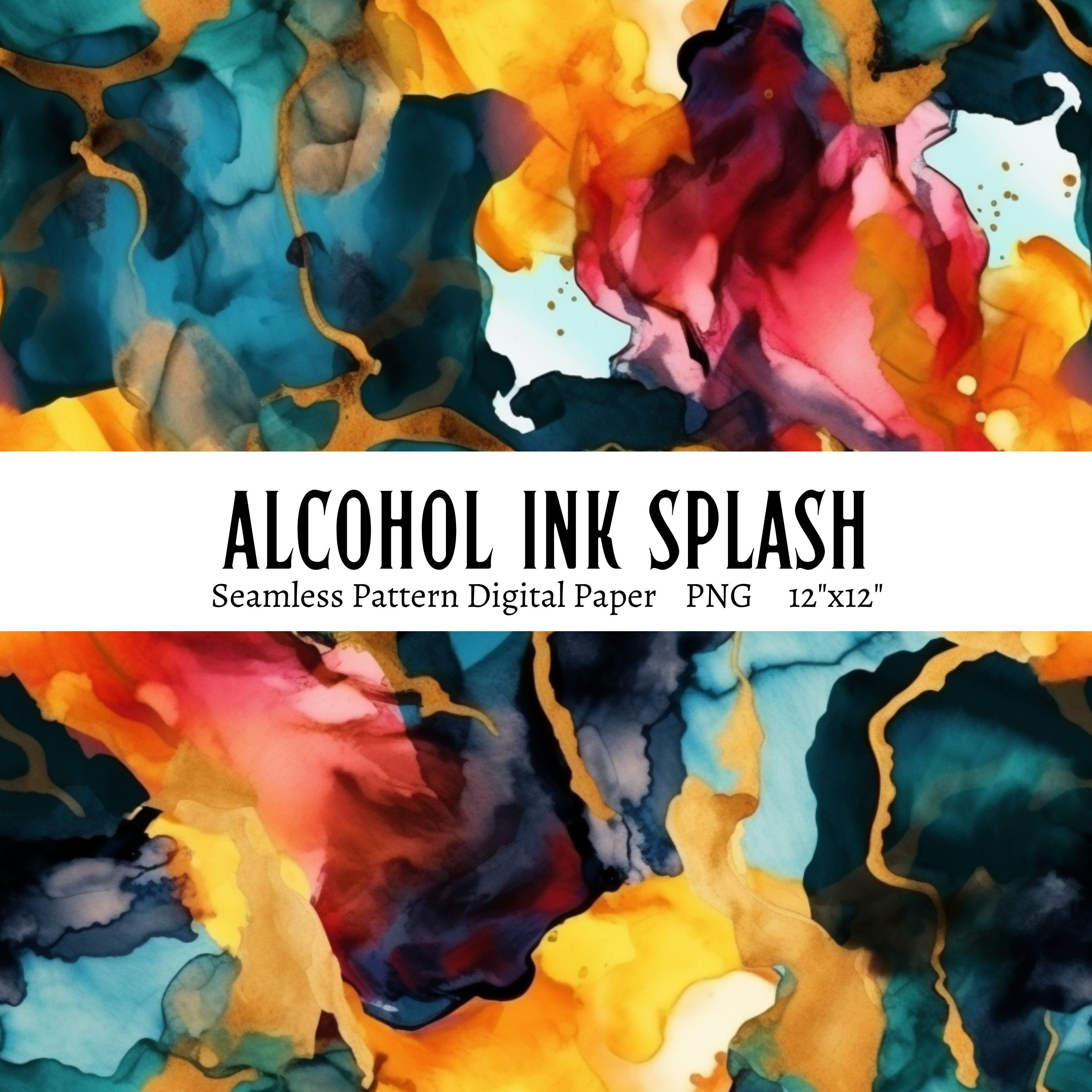 Alcohol Ink Splashes Alcohol Ink Splash Digital Paper, Ink Splash Patterns Bundle, Colour ...
