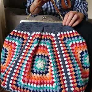 Poppins bag, crochet bag, crochet vintage bag