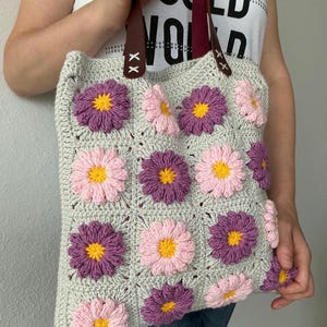 Crochet Bag, Granny Square Bag, Crochet Purse, Crochet tote Bag, Retro Bag, Hippie Bag,Gift for Her, Boho Bag, Vintage Style, Bag For Women