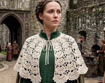 Kolorowy szydełkowy pelerynek, kolorowy szydełkowy kołnierzyk | Ręcznie robiony dodatek w stylu boho