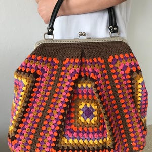 Poppins bag, crochet bag, crochet vintage bag