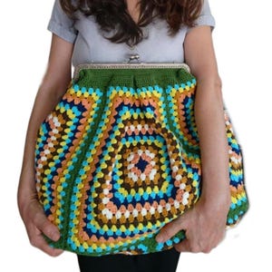 Poppins bag, crochet bag, crochet vintage bag