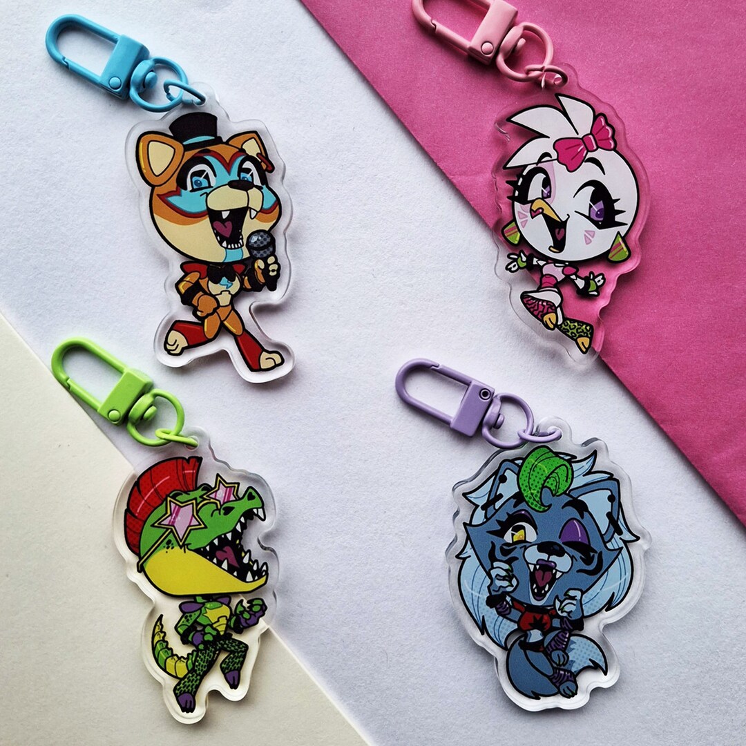Five Nights at Freddy's Security Breach Keychains FNAF Acrylic Charm 2.