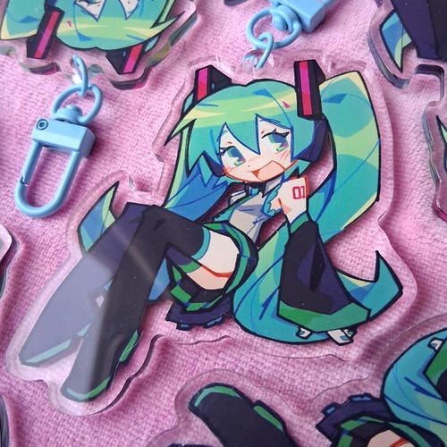 Hatsune Miku Keychain | Acrylic Charm | 2.5" Double-Sided