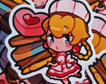 Baker Princess Peach: Showtime! | Vinyl Stickers | 2.5"