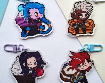 Arcane League of Legends Keychains | Acrylic Charm | 2.5" Double-Sided