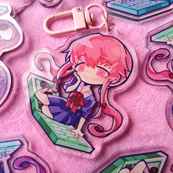 Mirai Nikki Keychain | Acrylic Charm | 2.5"