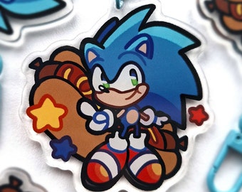 Sega Sonic Keychain | Acrylic Charm | 2.5"