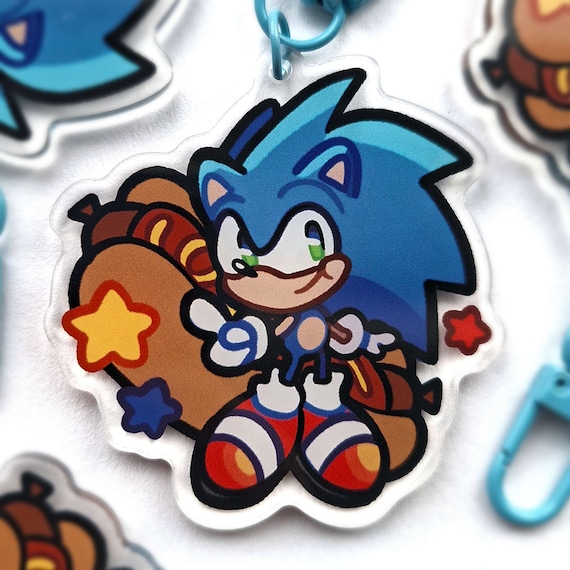 Sega Sonic Keychain | Acrylic Charm | 2.5"
